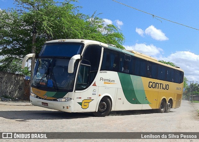 Empresa Gontijo de Transportes 14475 na cidade de Caruaru, Pernambuco, Brasil, por Lenilson da Silva Pessoa. Número da foto: #12912579.