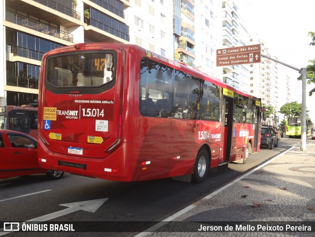 Viação Araçatuba 1.5.014 na cidade de Niterói, Rio de Janeiro, Brasil, por Jerson de Mello Peixoto Pereira. Número da foto: #12913851.