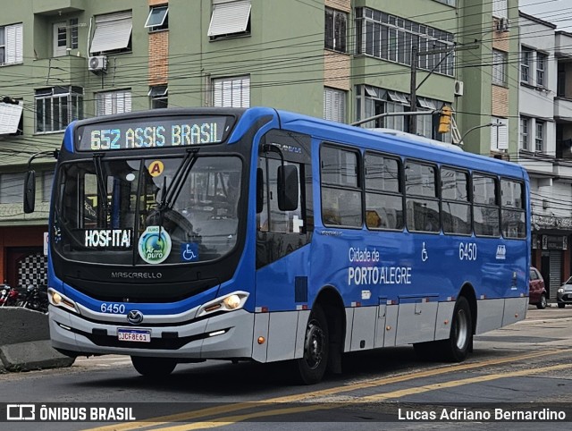 Nortran Transportes Coletivos 6450 na cidade de Porto Alegre, Rio Grande do Sul, Brasil, por Lucas Adriano Bernardino. Número da foto: #12911794.