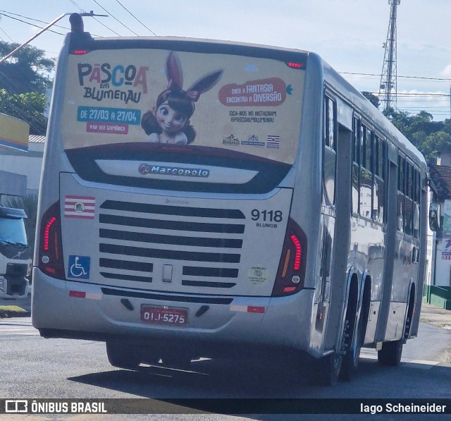 BluMob - Concessionária de Transporte Urbano de Blumenau 9118 na cidade de Blumenau, Santa Catarina, Brasil, por Iago Scheineider. Número da foto: #12911453.