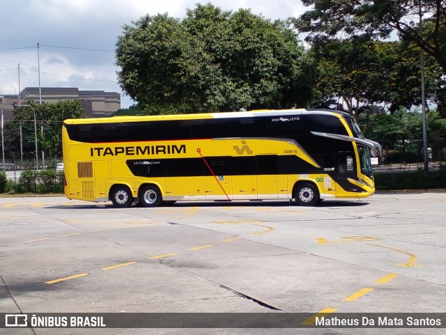Viação Nova Itapemirim 40916 na cidade de São Paulo, São Paulo, Brasil, por Matheus Da Mata Santos. Número da foto: #12912034.
