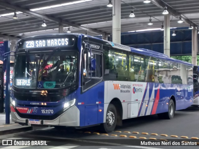 Viação Miracatiba 15.1170 na cidade de Cotia, São Paulo, Brasil, por Matheus Neri dos Santos. Número da foto: #12911991.