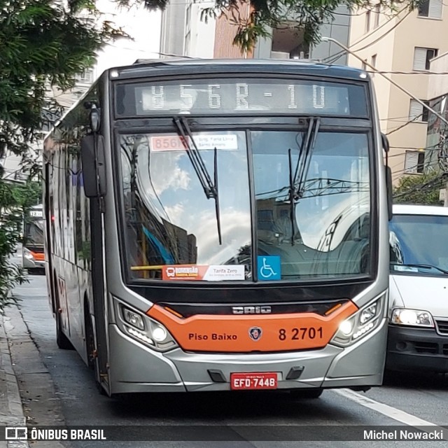 Viação Gato Preto 8 2701 na cidade de São Paulo, São Paulo, Brasil, por Michel Nowacki. Número da foto: #12915656.