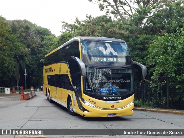 Viação Nova Itapemirim 40236 na cidade de São Paulo, São Paulo, Brasil, por André Luiz Gomes de Souza. Número da foto: #12916108.