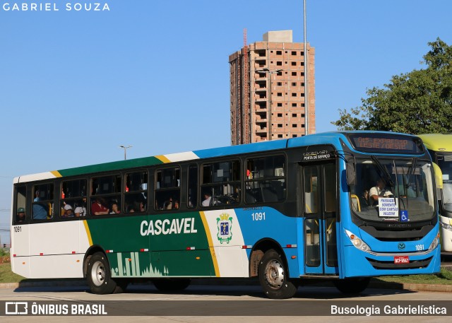Pioneira Transportes 1091 na cidade de Cascavel, Paraná, Brasil, por Busologia Gabrielística. Número da foto: #12914738.