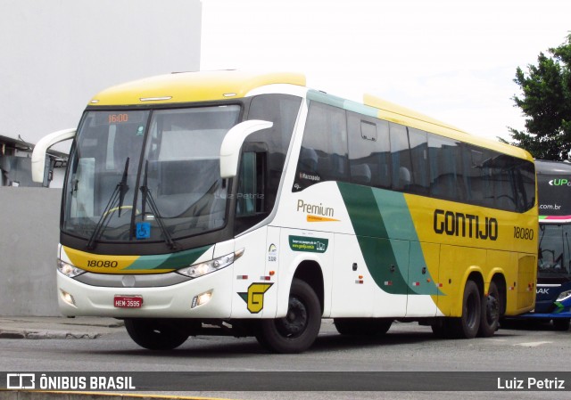 Empresa Gontijo de Transportes 18080 na cidade de Rio de Janeiro, Rio de Janeiro, Brasil, por Luiz Petriz. Número da foto: #12914111.