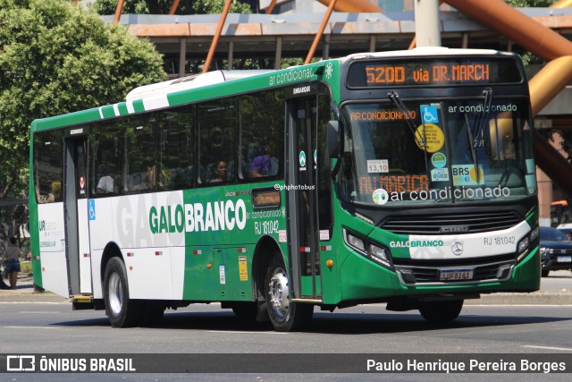 Viação Galo Branco RJ 181.042 na cidade de Rio de Janeiro, Rio de Janeiro, Brasil, por Paulo Henrique Pereira Borges. Número da foto: #12917439.