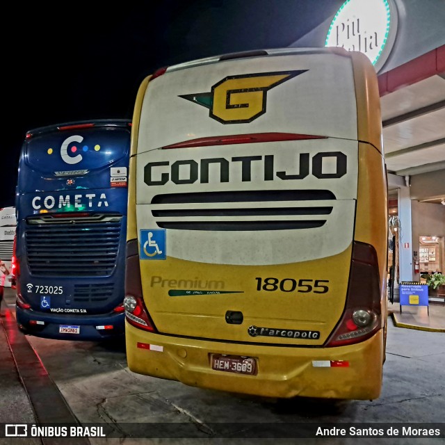 Empresa Gontijo de Transportes 18055 na cidade de São Sebastião da Bela Vista, Minas Gerais, Brasil, por Andre Santos de Moraes. Número da foto: #12916710.