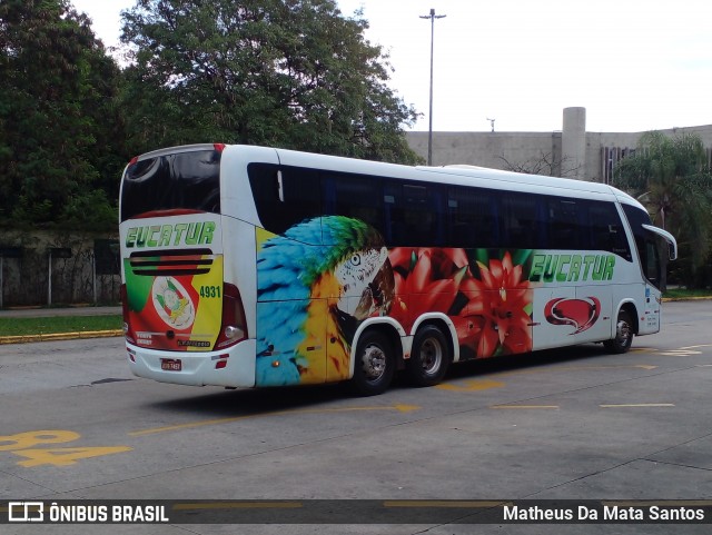 Eucatur - Empresa União Cascavel de Transportes e Turismo 4931 na cidade de São Paulo, São Paulo, Brasil, por Matheus Da Mata Santos. Número da foto: #12917224.