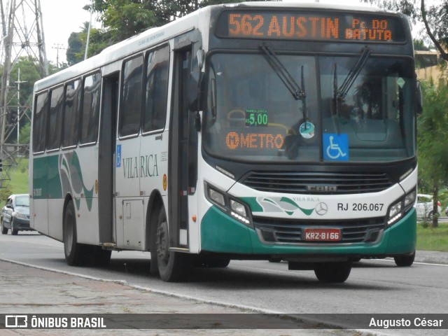 Viação Vila Rica RJ 206.067 na cidade de Nova Iguaçu, Rio de Janeiro, Brasil, por Augusto César. Número da foto: #12917256.
