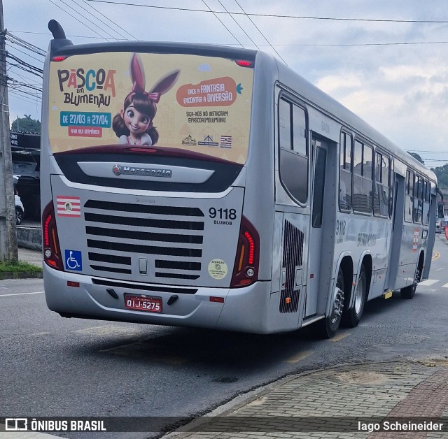 BluMob - Concessionária de Transporte Urbano de Blumenau 9118 na cidade de Blumenau, Santa Catarina, Brasil, por Iago Scheineider. Número da foto: #12916471.