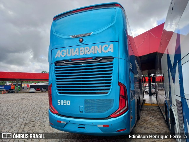 Viação Águia Branca 51190 na cidade de Registro, São Paulo, Brasil, por Edinilson Henrique Ferreira. Número da foto: #12916652.