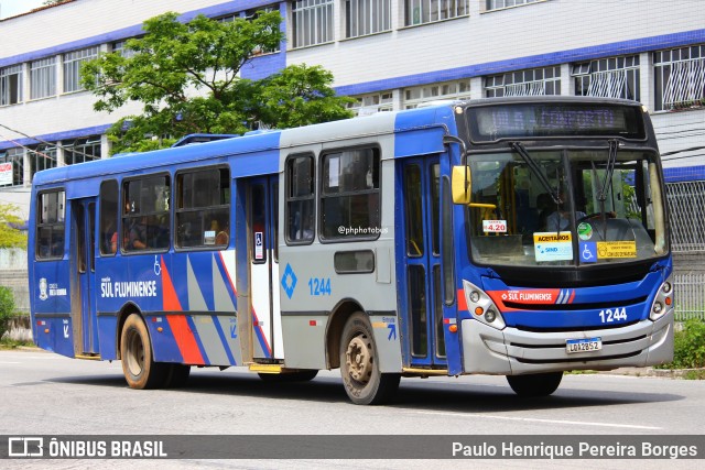 Viação Sul Fluminense 1244 na cidade de Volta Redonda, Rio de Janeiro, Brasil, por Paulo Henrique Pereira Borges. Número da foto: #12917496.