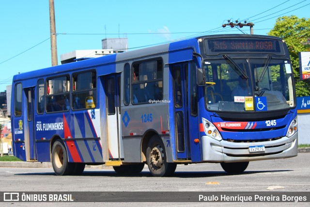 Viação Sul Fluminense 1245 na cidade de Volta Redonda, Rio de Janeiro, Brasil, por Paulo Henrique Pereira Borges. Número da foto: #12917506.