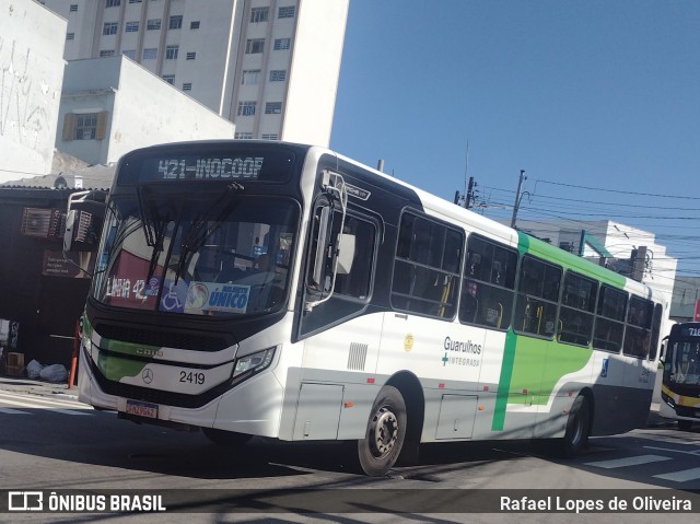 Empresa de Ônibus Vila Galvão 2419 na cidade de Guarulhos, São Paulo, Brasil, por Rafael Lopes de Oliveira. Número da foto: #12917766.