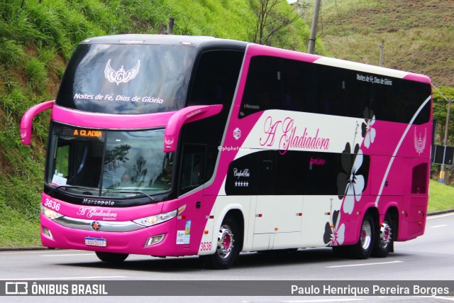 A Gladiadora Turismo 3636 na cidade de Piraí, Rio de Janeiro, Brasil, por Paulo Henrique Pereira Borges. Número da foto: #12917396.