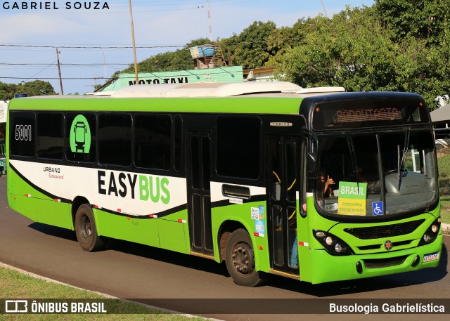 EasyBus 5001 na cidade de Foz do Iguaçu, Paraná, Brasil, por Busologia Gabrielística. Número da foto: #12919714.