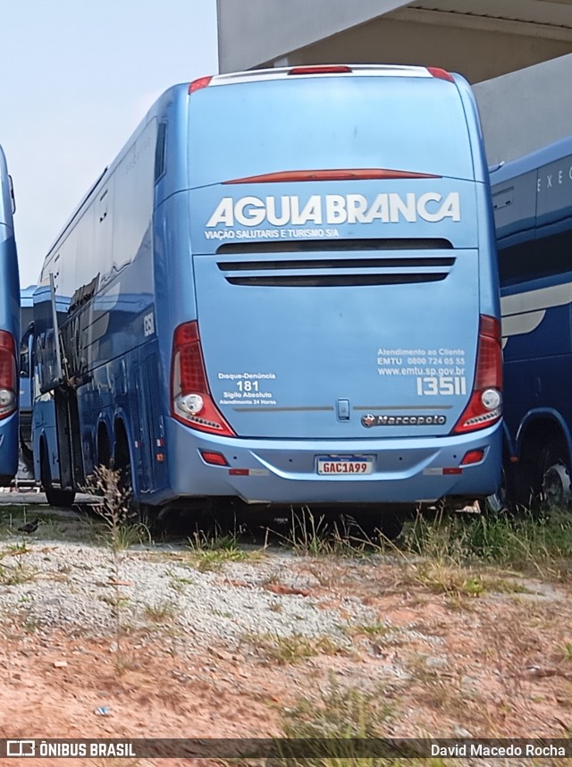 Viação Águia Branca 13511 na cidade de Cotia, São Paulo, Brasil, por David Macedo Rocha. Número da foto: #12918262.