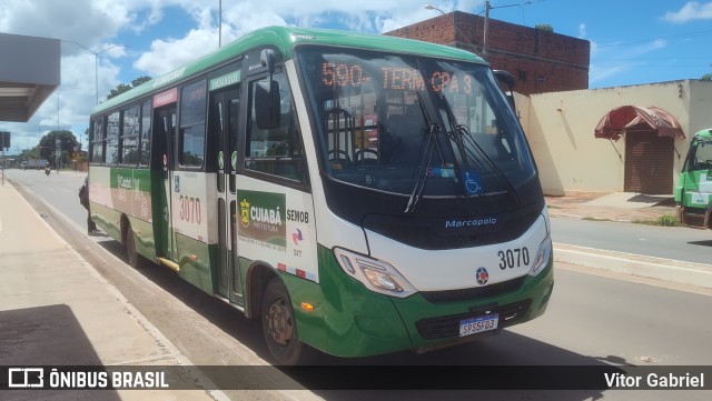 Expresso Caribus Transportes 3070 na cidade de Cuiabá, Mato Grosso, Brasil, por Vitor Gabriel. Número da foto: #12919914.