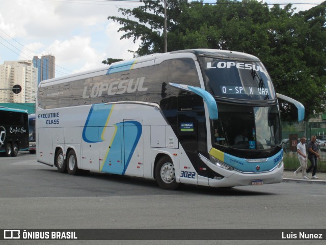 LopeSul Transportes - Lopes e Oliveira Transportes e Turismo - Lopes Sul 3022 na cidade de São Paulo, São Paulo, Brasil, por Luis Nunez. Número da foto: #12918638.