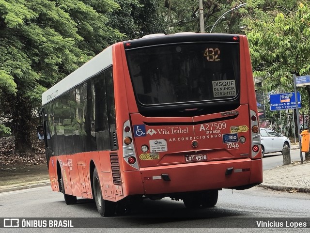 Transportes Vila Isabel A27509 na cidade de Rio de Janeiro, Rio de Janeiro, Brasil, por Vinicius Lopes. Número da foto: #12919347.