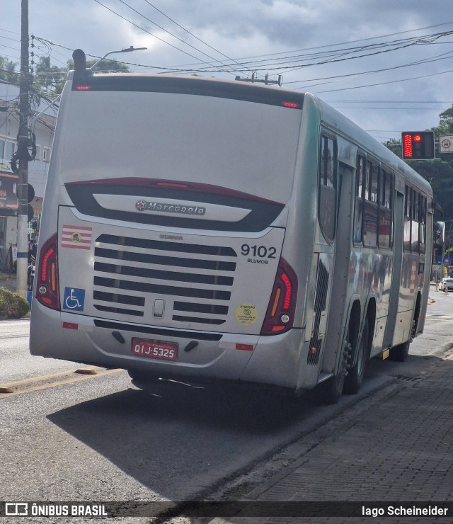BluMob - Concessionária de Transporte Urbano de Blumenau 9102 na cidade de Blumenau, Santa Catarina, Brasil, por Iago Scheineider. Número da foto: #12919469.