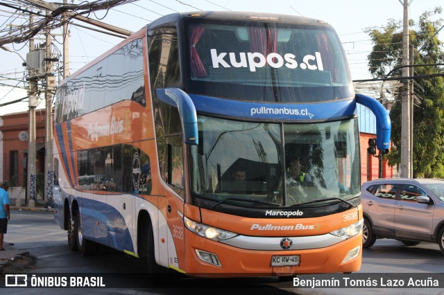 Pullman Bus 3638 na cidade de Estación Central, Santiago, Metropolitana de Santiago, Chile, por Benjamín Tomás Lazo Acuña. Número da foto: #12919143.