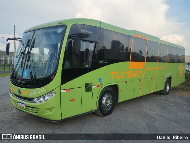 Tursan - Turismo Santo André 1029 (RJ 597.253) na cidade de Barra do Piraí, Rio de Janeiro, Brasil, por Danilo  Ribeiro. Número da foto: #12855172.
