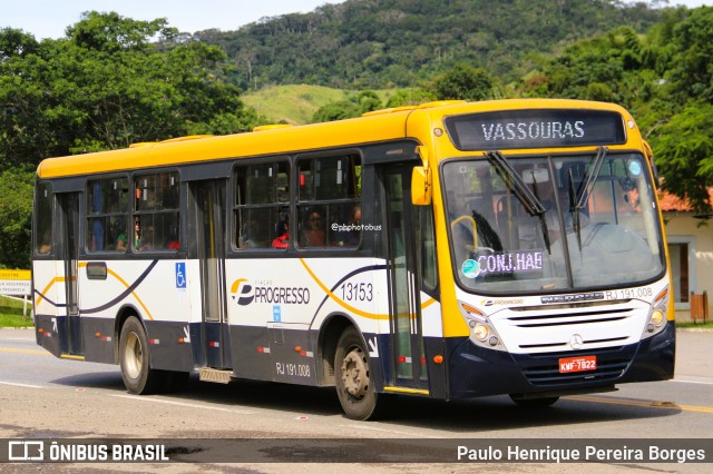 Viação Progresso 13153 na cidade de Vassouras, Rio de Janeiro, Brasil, por Paulo Henrique Pereira Borges. Número da foto: #12856642.