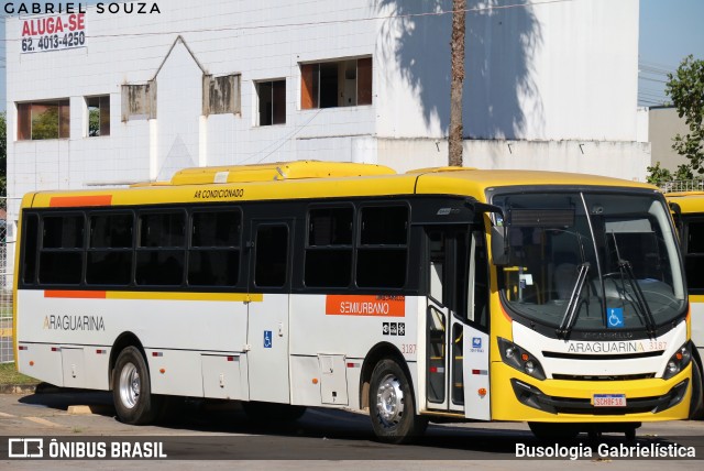 Viação Araguarina 3187 na cidade de Goiânia, Goiás, Brasil, por Busologia Gabrielística. Número da foto: #12856715.