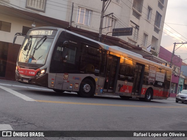 Express Transportes Urbanos Ltda 4 8138 na cidade de São Paulo, São Paulo, Brasil, por Rafael Lopes de Oliveira. Número da foto: #12857077.