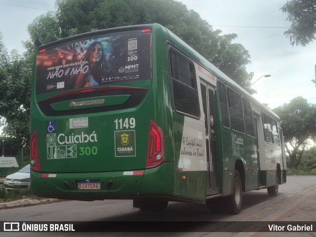 Viação Paraense Cuiabá Transportes 1149 na cidade de Cuiabá, Mato Grosso, Brasil, por Vitor Gabriel. Número da foto: #12856946.
