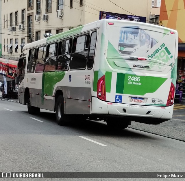 Empresa de Ônibus Vila Galvão 2466 na cidade de Guarulhos, São Paulo, Brasil, por Felipe Mariz. Número da foto: #12921886.