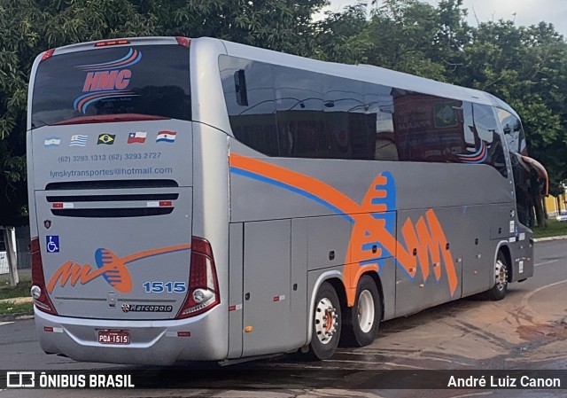 HMC Transporte e Turismo 1515 na cidade de Aparecida de Goiânia, Goiás, Brasil, por André Luiz Canon. Número da foto: #12920845.