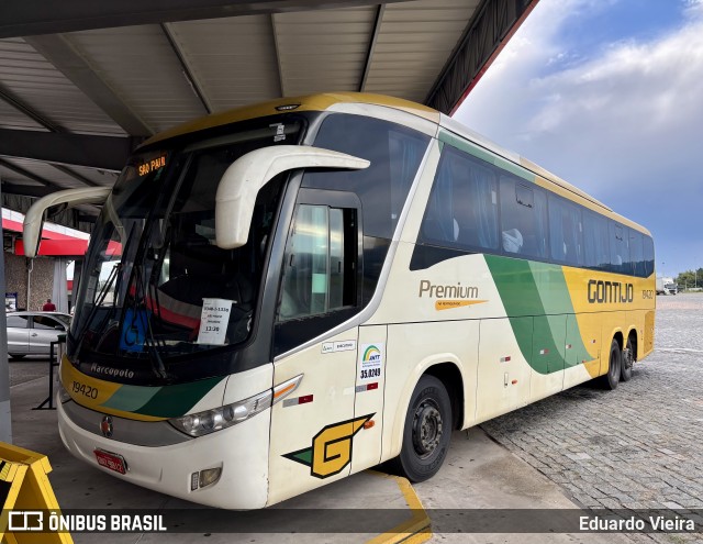 Empresa Gontijo de Transportes 19420 na cidade de Estiva, Minas Gerais, Brasil, por Eduardo Vieira. Número da foto: #12922406.