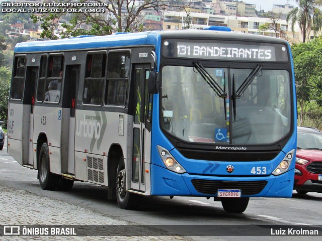 VSFL - Viação São Francisco 453 na cidade de Juiz de Fora, Minas Gerais, Brasil, por Luiz Krolman. Número da foto: #12922940.