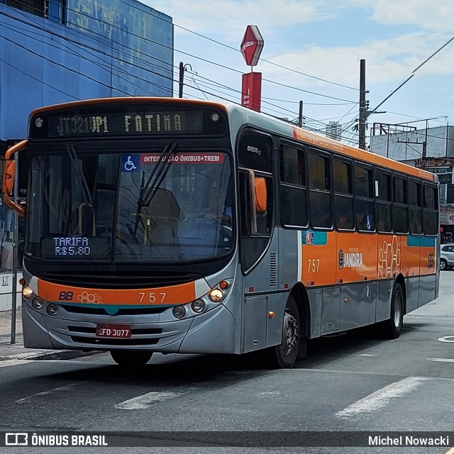 BB Transportes e Turismo 757 na cidade de Jandira, São Paulo, Brasil, por Michel Nowacki. Número da foto: #12922803.