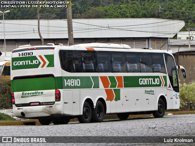 Empresa Gontijo de Transportes 14810 na cidade de Juiz de Fora, Minas Gerais, Brasil, por Luiz Krolman. Número da foto: #12921573.