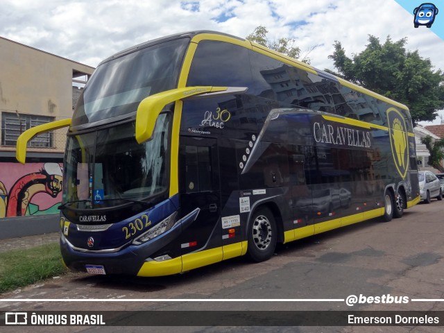 Caravellas Transportes e Turismo 2302 na cidade de Porto Alegre, Rio Grande do Sul, Brasil, por Emerson Dorneles. Número da foto: #12924096.