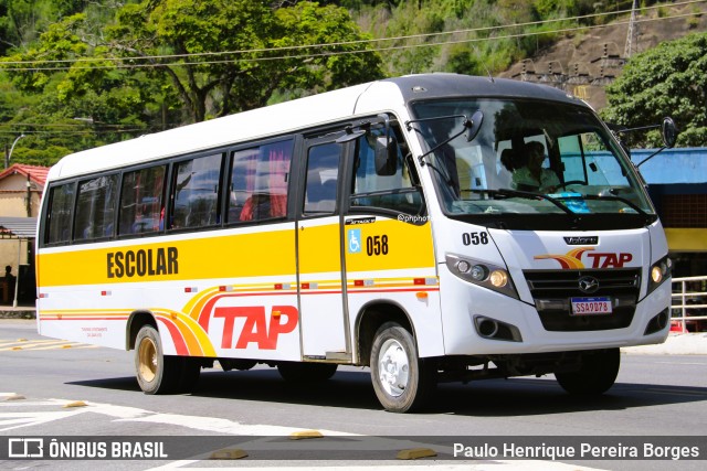 TAP Turismo e Fretamento 058 na cidade de Piraí, Rio de Janeiro, Brasil, por Paulo Henrique Pereira Borges. Número da foto: #12924976.