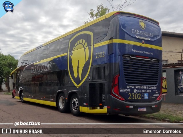Caravellas Transportes e Turismo 2302 na cidade de Porto Alegre, Rio Grande do Sul, Brasil, por Emerson Dorneles. Número da foto: #12924094.