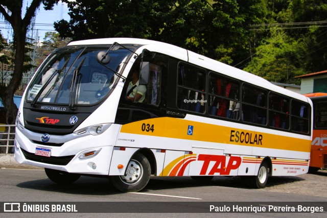 TAP Turismo e Fretamento 034 na cidade de Piraí, Rio de Janeiro, Brasil, por Paulo Henrique Pereira Borges. Número da foto: #12924968.