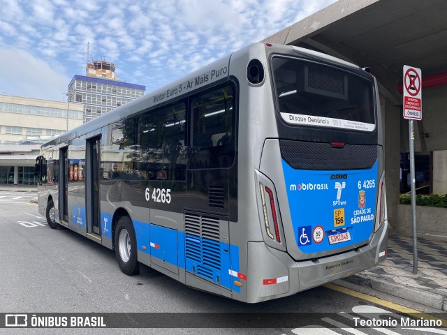 Viação Paratodos > São Jorge > Metropolitana São Paulo > Mobibrasil 6 4265 na cidade de São Paulo, São Paulo, Brasil, por Teotonio Mariano. Número da foto: #12924079.