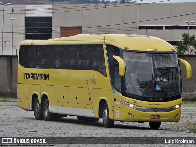 Viação Itapemirim 60037 na cidade de Juiz de Fora, Minas Gerais, Brasil, por Luiz Krolman. Número da foto: #12924015.