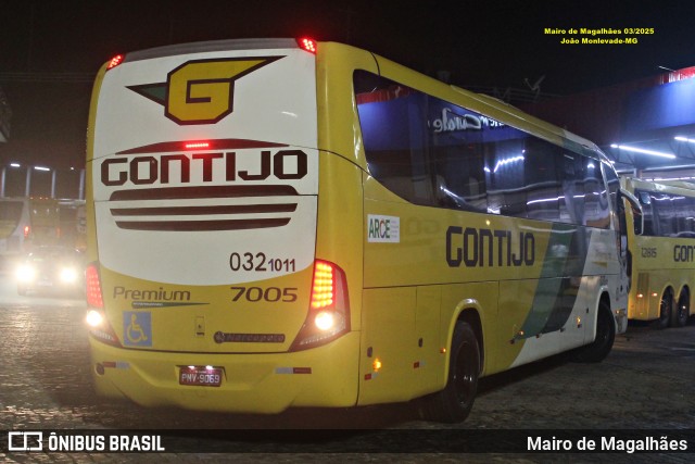 Empresa Gontijo de Transportes 7005 na cidade de João Monlevade, Minas Gerais, Brasil, por Mairo de Magalhães. Número da foto: #12860185.