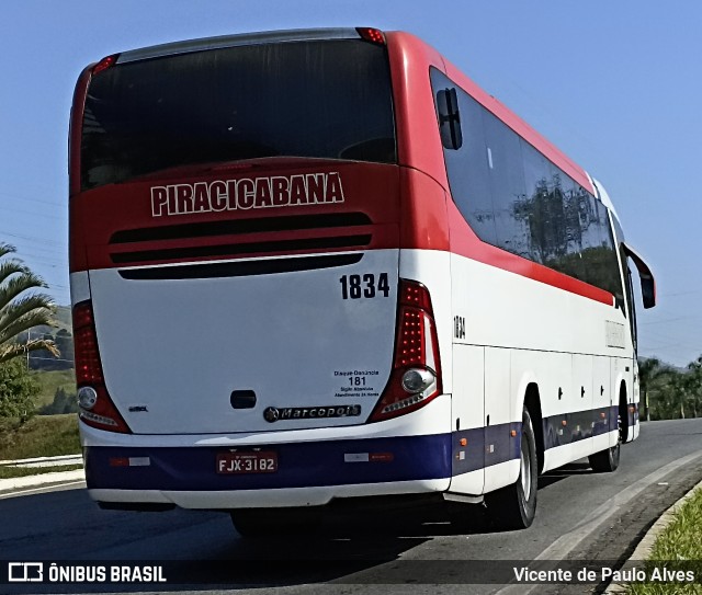 Viação Piracicabana 1834 na cidade de Aparecida, São Paulo, Brasil, por Vicente de Paulo Alves. Número da foto: #12857553.