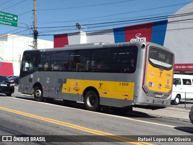 Transunião Transportes 3 6026 na cidade de São Paulo, São Paulo, Brasil, por Rafael Lopes de Oliveira. Número da foto: #12858040.