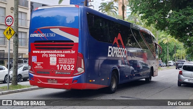 Expresso Luxo 17032 na cidade de Santos, São Paulo, Brasil, por Davi Cesar. Número da foto: #12860327.