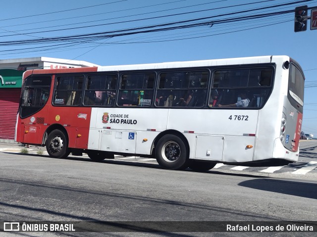 Pêssego Transportes 4 7672 na cidade de São Paulo, São Paulo, Brasil, por Rafael Lopes de Oliveira. Número da foto: #12858034.