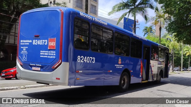BR Mobilidade Baixada Santista 824073 na cidade de Santos, São Paulo, Brasil, por Davi Cesar. Número da foto: #12860231.
